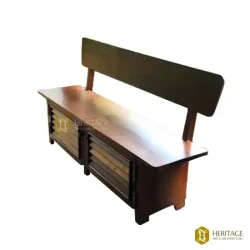 Teak Bench and Shoe Rack